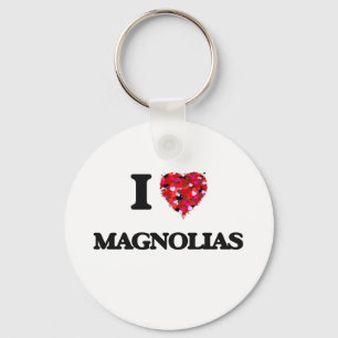 I Love Magnolias Sleutelhanger