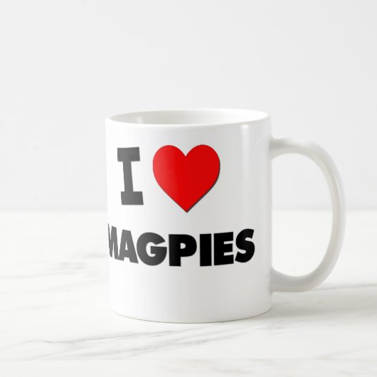 I Love Magpies Koffiemok (Rechts)
