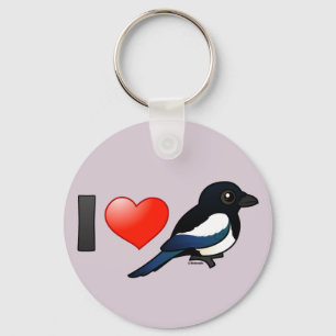 I Love Magpies Sleutelhanger