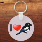 I Love Magpies Sleutelhanger (Voorkant)