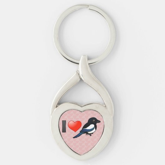 I Love Magpies Sleutelhanger (Voorkant)