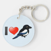 I Love Magpies Sleutelhanger (Achterkant)
