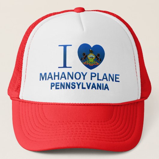 I Love Mahanoy Plane, PA Trucker Pet (Voorkant)