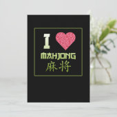 I Love Mahjong Game Mahjong Player Games Graphic Kaart (Staand voorkant)