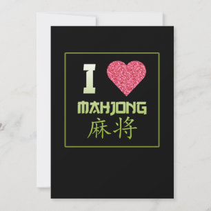 I Love Mahjong Game Mahjong Player Games Graphic Kaart