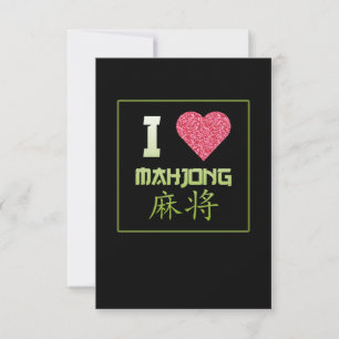 I Love Mahjong Game Mahjong Player Games Graphic RSVP Kaartje