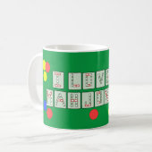 I Love Mahjong - Lettered Tiles Koffiemok (Voorkant links)