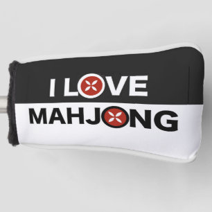 I Love Mahjong O Vervangen w / MJ Flower Golf Hoes Golfheadcover