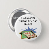 i love mahjong player ronde button 5,7 cm (Voorkant /achterkant)