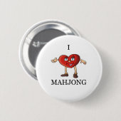 i love mahjong ronde button 5,7 cm (Voorkant /achterkant)