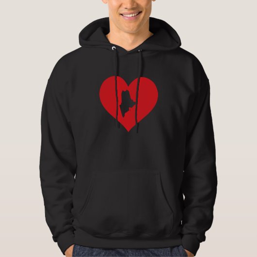 I Love Maine Heart  Resident State Pride Hoodie (Voorkant)