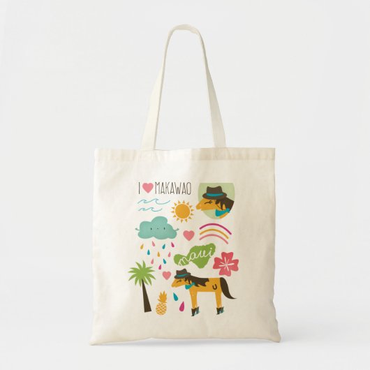"I Love Makawao" Bag Tote Bag (Voorkant)