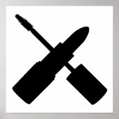 I Love make up lipstick Mascara Cosmetics Makeup Poster (Voorkant)