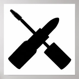 I Love make up lipstick Mascara Cosmetics Makeup Poster