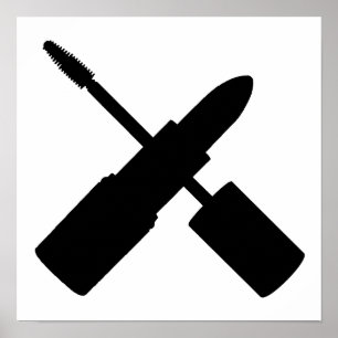 I Love make up lipstick Mascara Cosmetics Makeup Poster