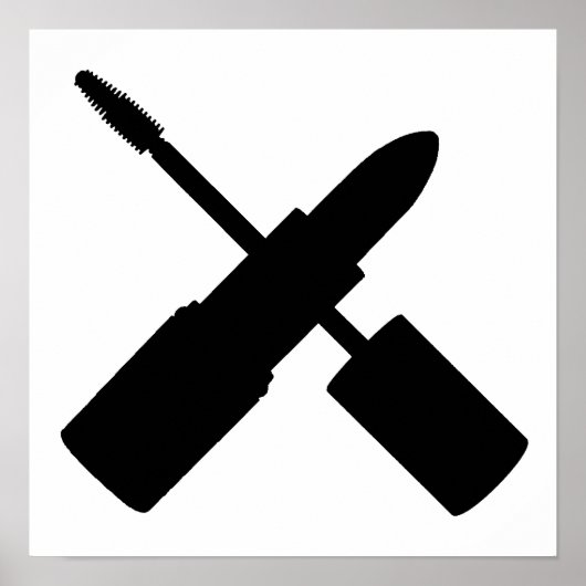I Love make up lipstick Mascara Cosmetics Makeup Poster (Voorkant)