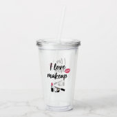 I Love Makeup Acryl Drinkbeker (Achterkant)