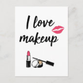 I Love Makeup Briefkaart (Voorkant)