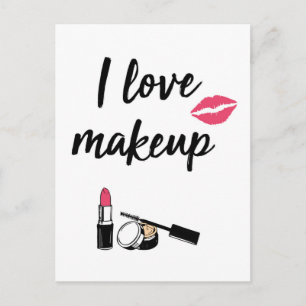 I Love Makeup Briefkaart