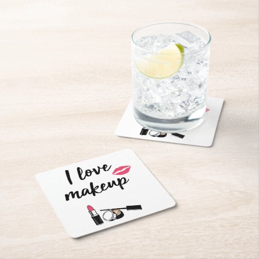 I Love Makeup Kartonnen Onderzetters (Insitu)