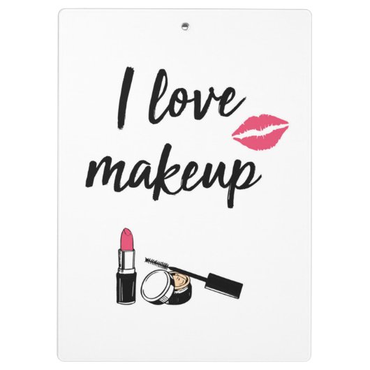 I Love Makeup Klembord (Achterkant)