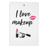 I Love Makeup Mini Klembord (Achterkant)