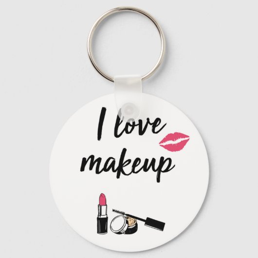 I Love Makeup Sleutelhanger (Voorkant)