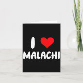 I Love Malachi - Heart - Name  Kaart (Voorkant)