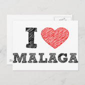 I Love Málaga Briefkaart (Voorkant / Achterkant)