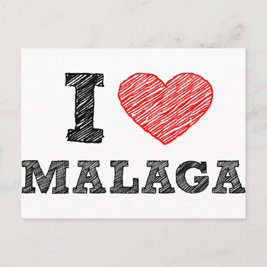 I Love Málaga Briefkaart (Voorkant)
