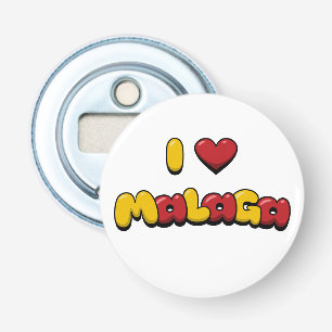 I Love Malaga Button Flesopener