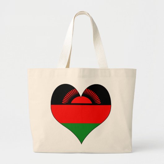 I Love Malawi Grote Tote Bag (Voorkant)