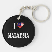 I Love Malaysia, heart-shaped flag, Sleutelhanger (Achterkant)