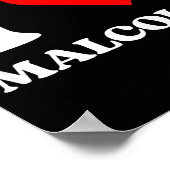 I Love Malcolm I Heart Malcolm Name Y2k Valentines Poster (Hoek)