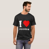I Love Malcolm I Heart Malcolm Name Y2k Valentines T-shirt (Voorkant volledig)