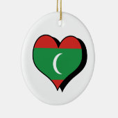 I Love Maldives Flag Ornament (Rechts)