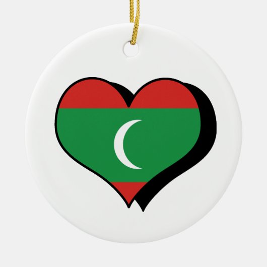 I Love Maldives Flag Ornament (Voorkant)