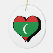 I Love Maldives Flag Ornament (Links)