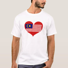 I Love Maleisië Flag T-shirt