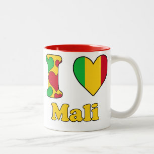 I love Mali Tweekleurige Koffiemok