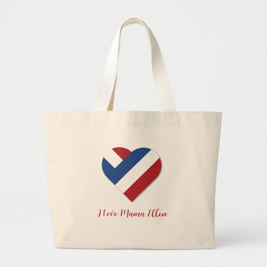 I Love Mama Ellen with Netherlands Heart Grote Tote Bag (Voorkant)