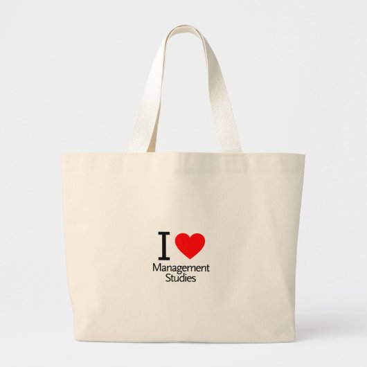 I Love Management Studies Grote Tote Bag (Voorkant)