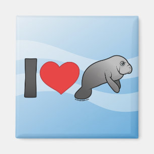 I Love Manatees Magneet