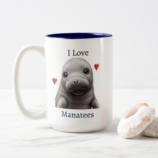 I Love Manatees Mok (Met donut)