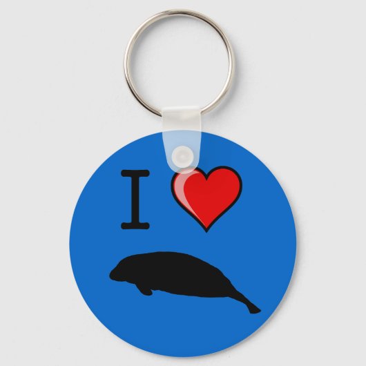 I Love Manatees Sleutelhanger (Voorkant)