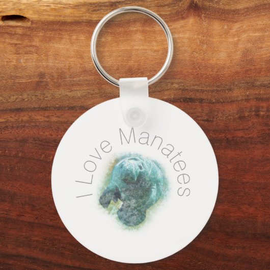 I Love Manatees Sleutelhanger (Voorkant)