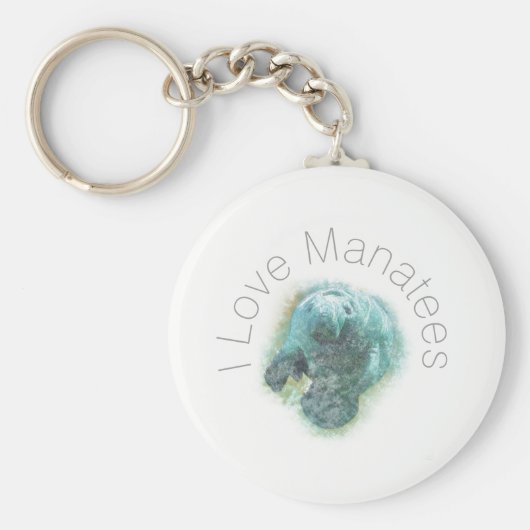 I Love Manatees Sleutelhanger (Voorkant)
