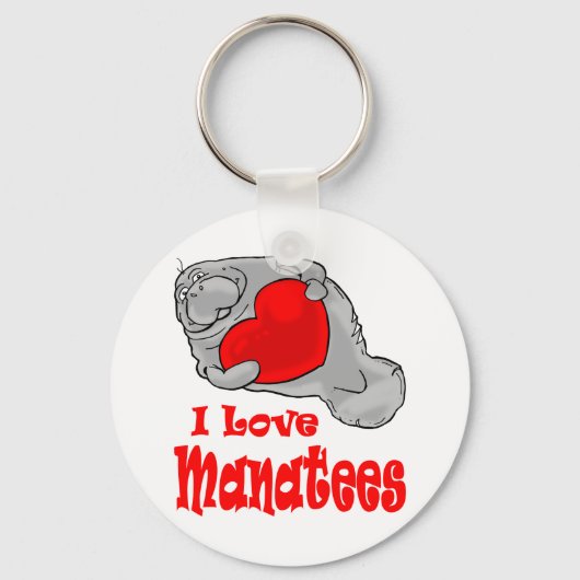 I Love Manatees Sleutelhanger (Voorkant)