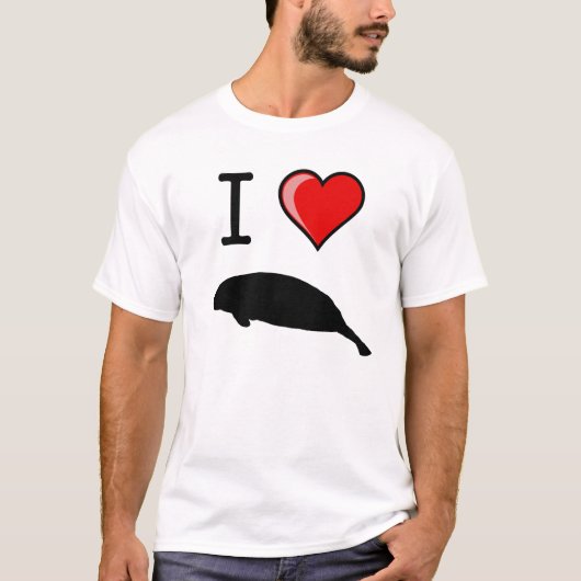 I Love Manatees T-Shirt (Voorkant)