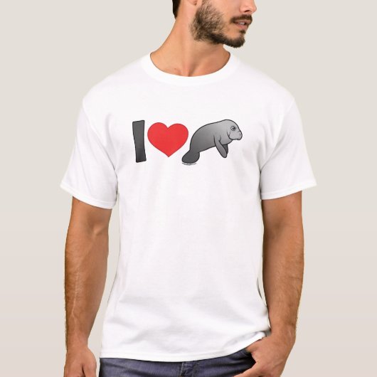 I Love Manatees T-shirt (Voorkant)